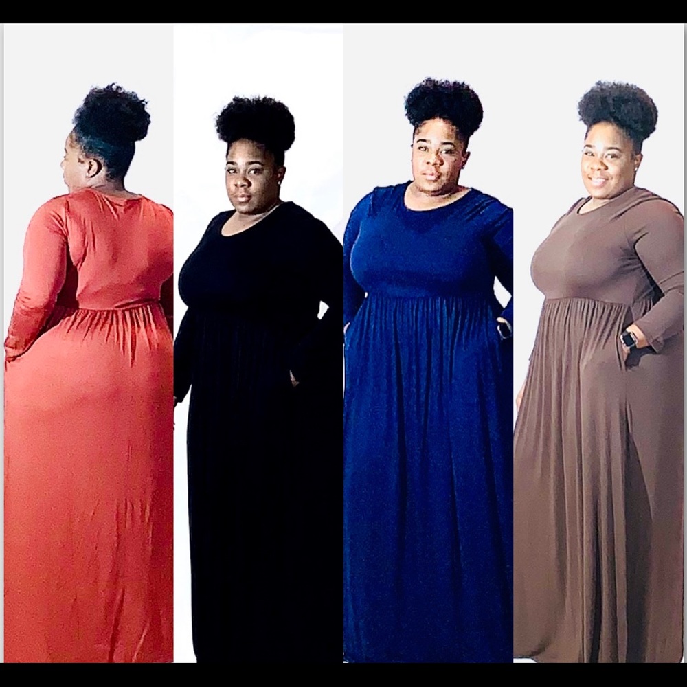 Simplicity. Plus size maxi